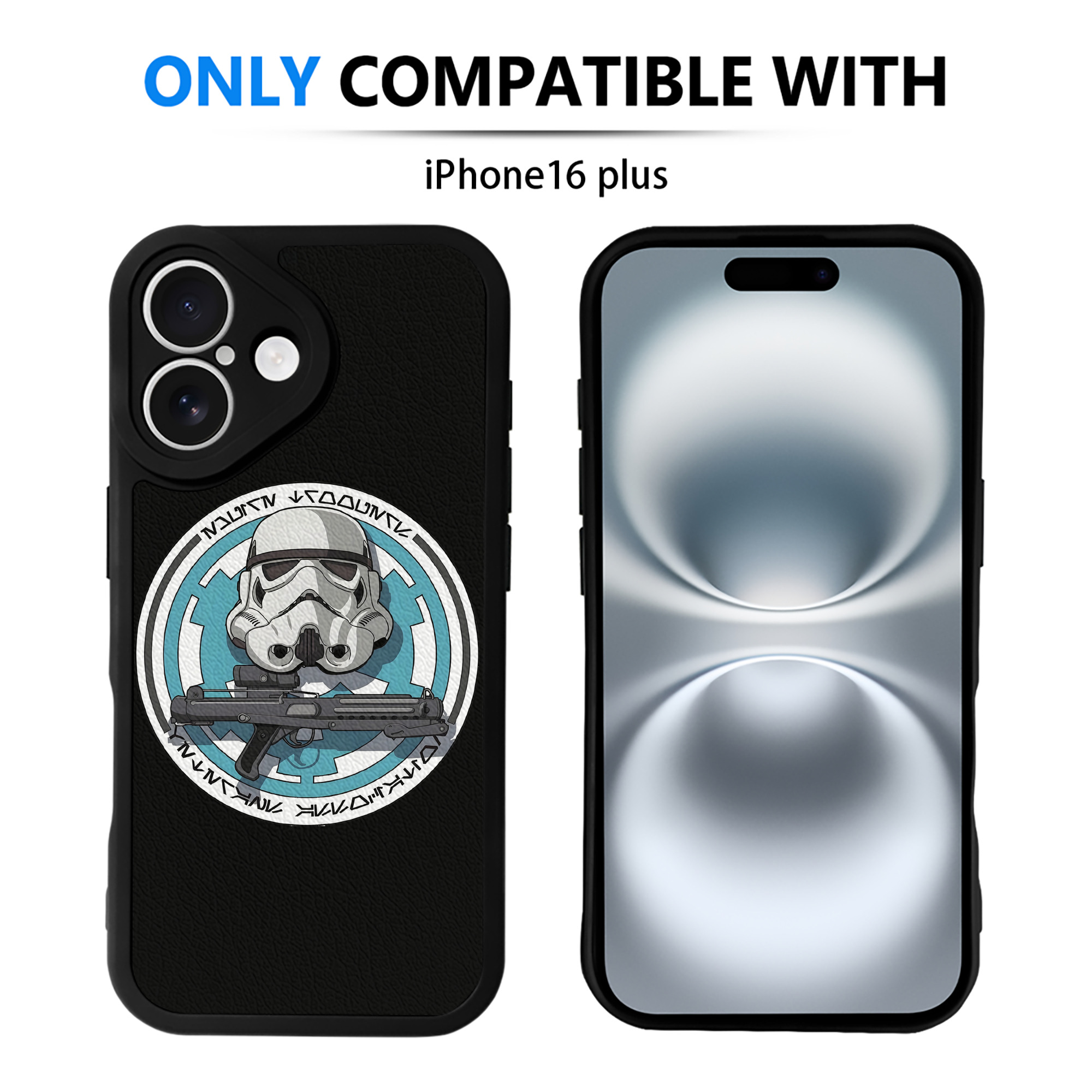 （画像用） スター・ウォーズ Star Wars 【iPhone 16シリーズ対応】シリコンスマホケース（レザー調） 材質：シリコン